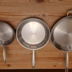 ALL CLAD Frying Pan Set, D3 EVERYDAY, 8.5 Inch, 10.5 Inch, 12.5 Inch